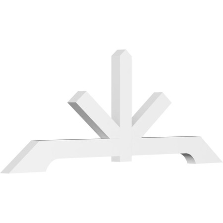 Ekena Millwork Vanguard Architectural Grade PVC Gable Bracket, 108"W x 40 1/2"H x 4"D x 6"F, 9/12 Pitch GBP108X41X0406VAN00